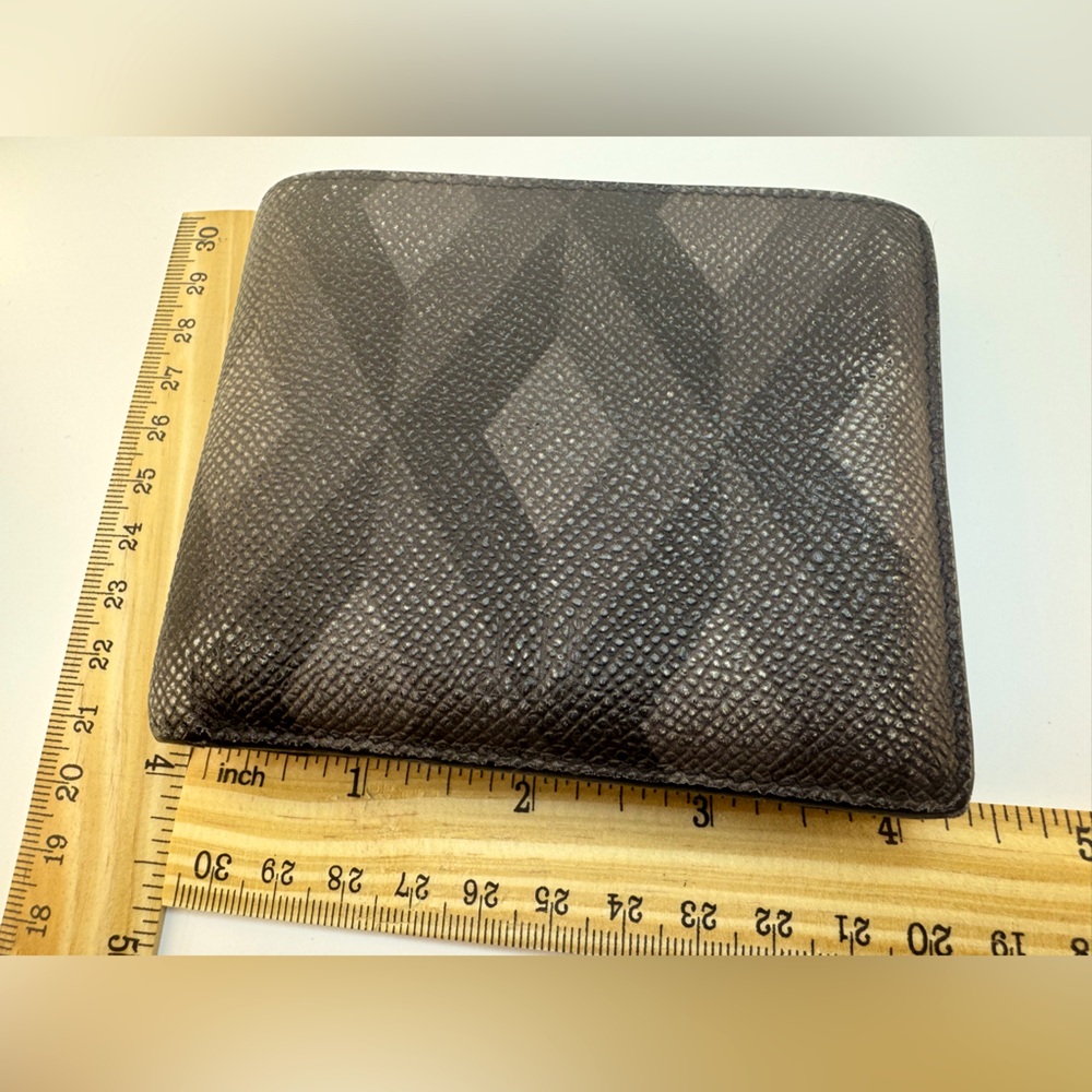 Dunhill Bifold Wallet Black Leather W Embossed Logo & Coin Pouch AUTHENTIC EUC - Picture 9 of 16